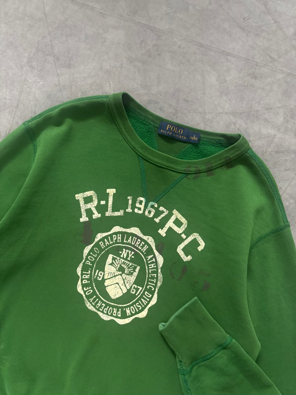 Polo 폴로 랄프로렌 신형라벨 그린 엠브로이드 맨투맨 상품이미지2