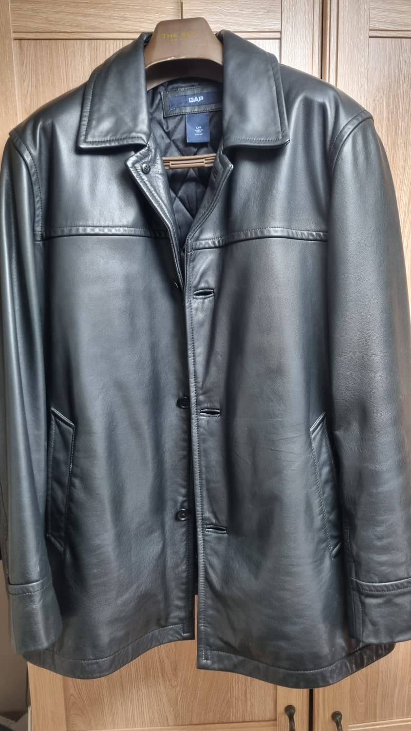 90s 올드갭 레더 카코트 상품이미지1