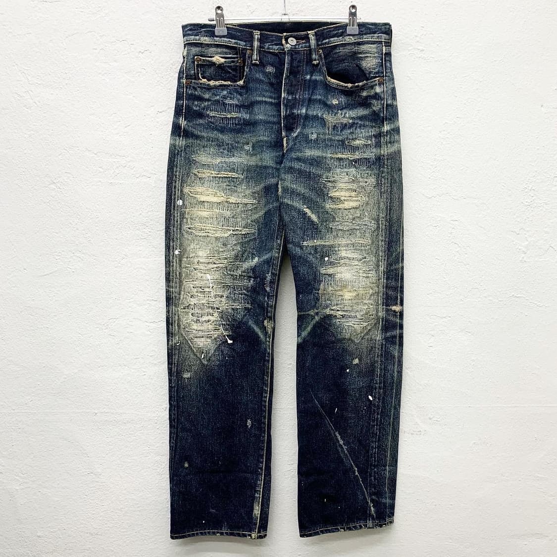 캐피탈 진청 디스트레스 워시드 데님팬츠  상품이미지2