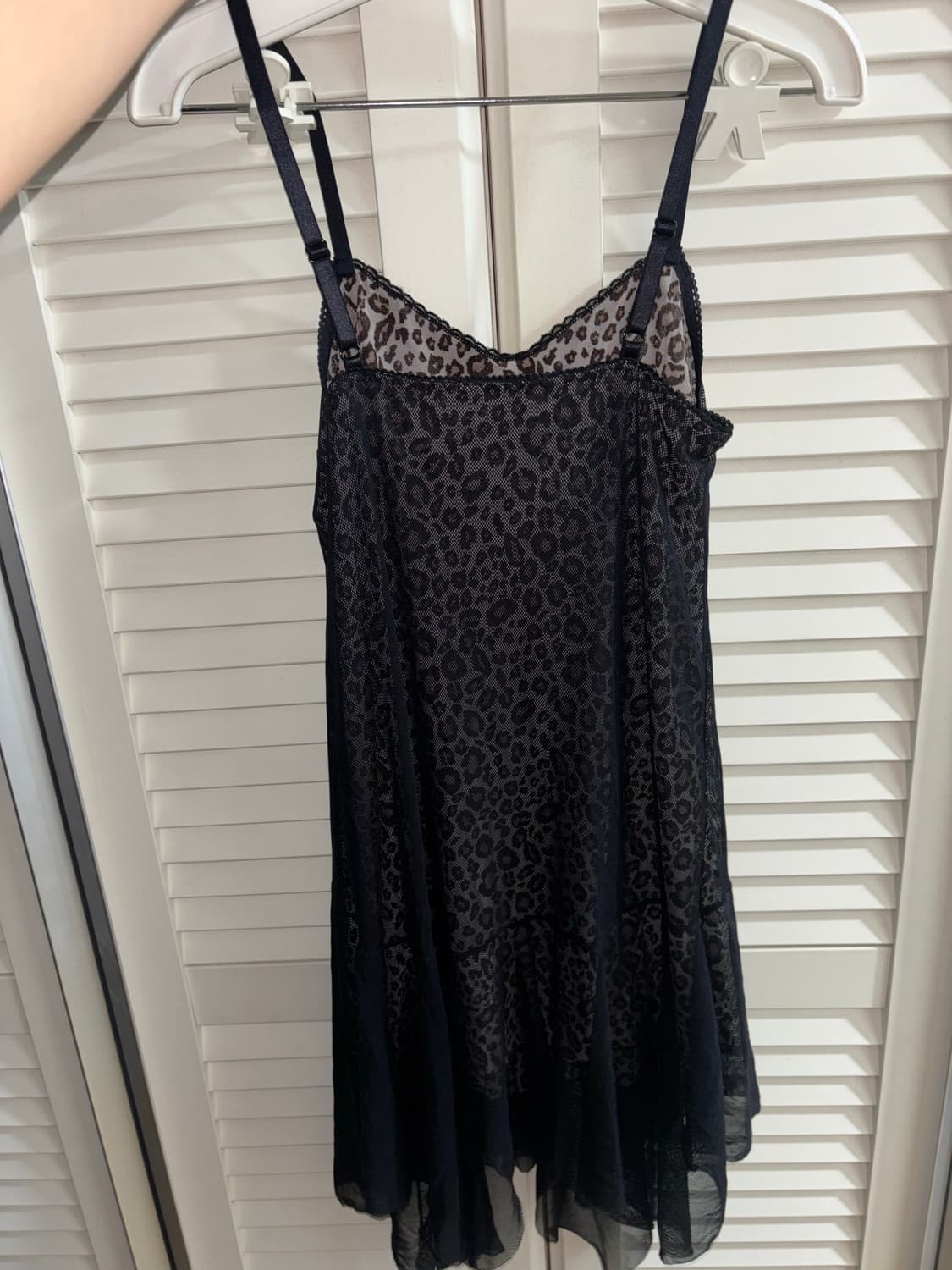 휠라 레오파드 메쉬 슬립 드레스 상품이미지2