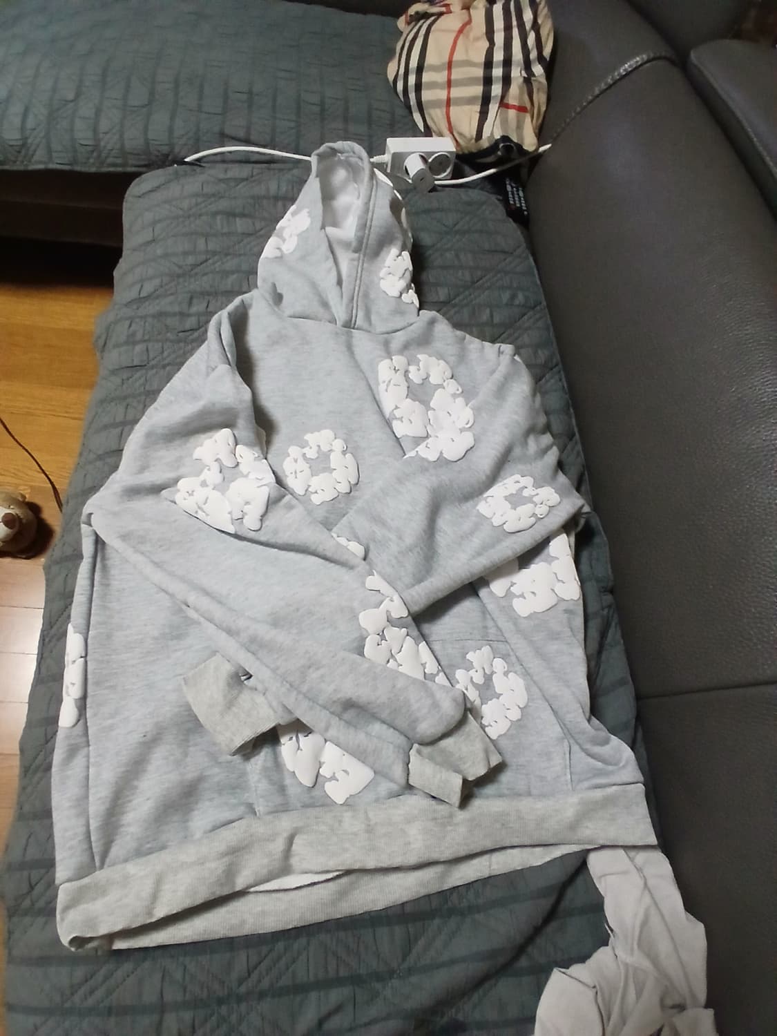 데님 티어스 후드티 상품이미지1