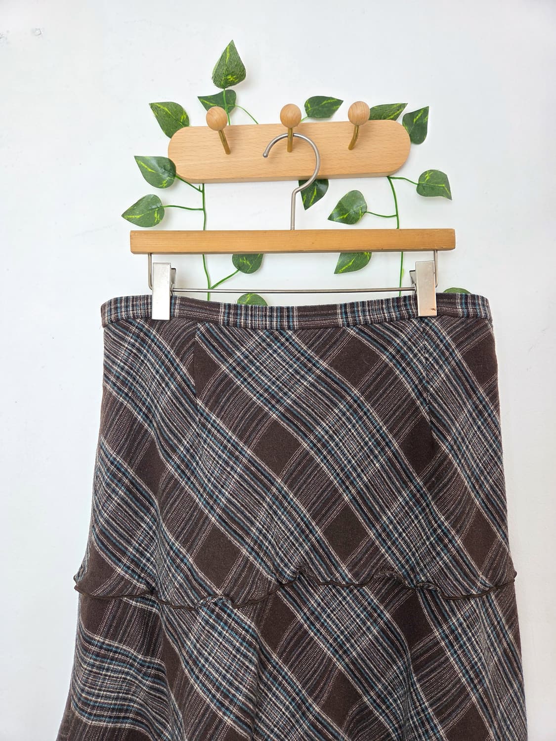 민트초코 캉캉 울 스커트 상품이미지2