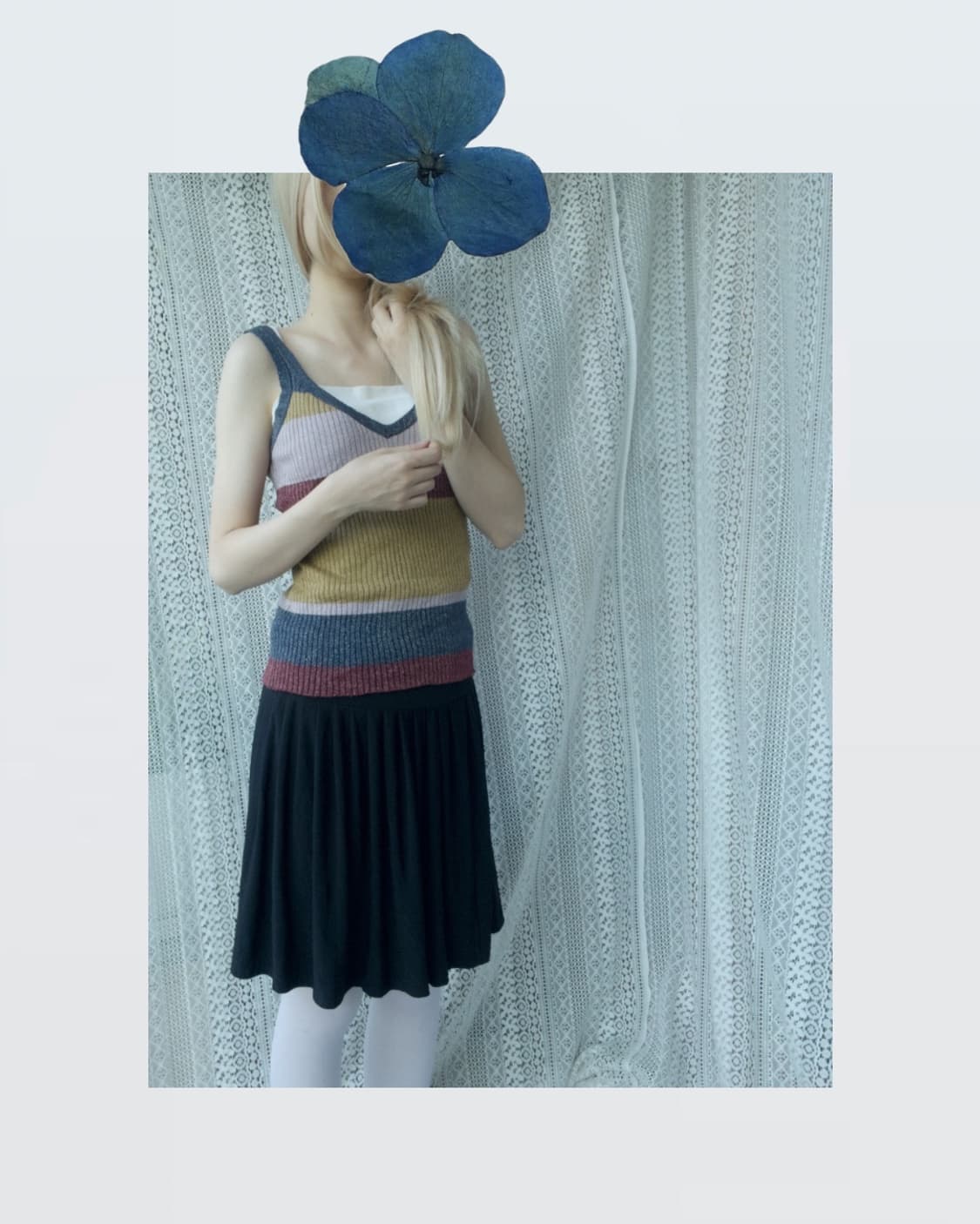Glitter Striped Tank 글리터 나시 탑 상품이미지1