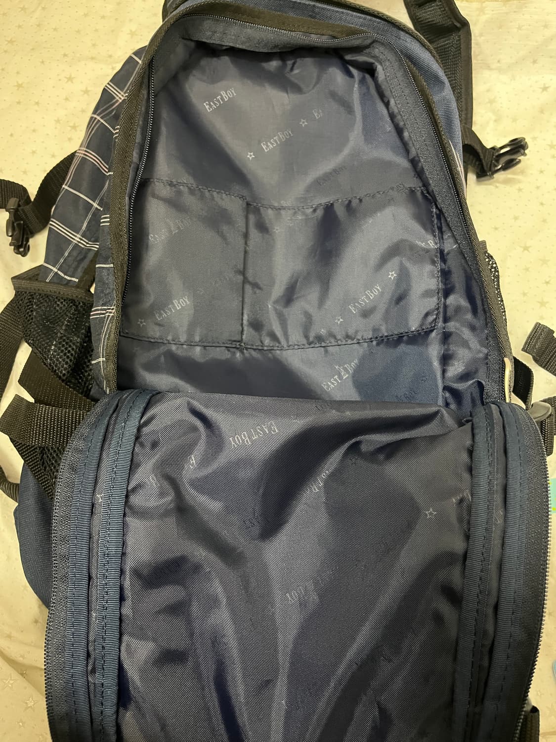 네이비 체크 백팩 + 피클더프로그 그린 🐸 상품이미지7