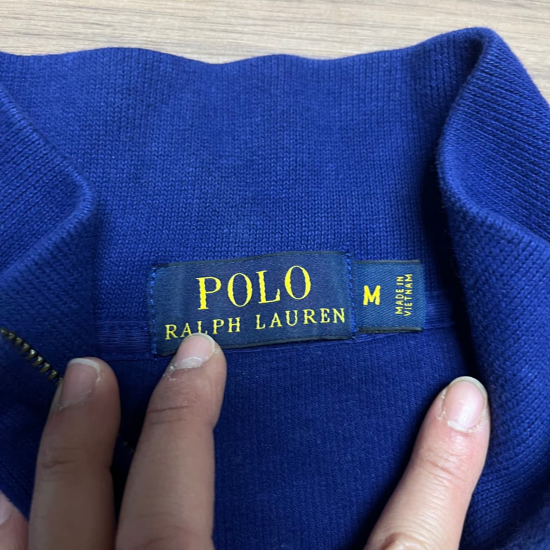100 폴로 랄프로렌 반집업 블루 니트  상품이미지3