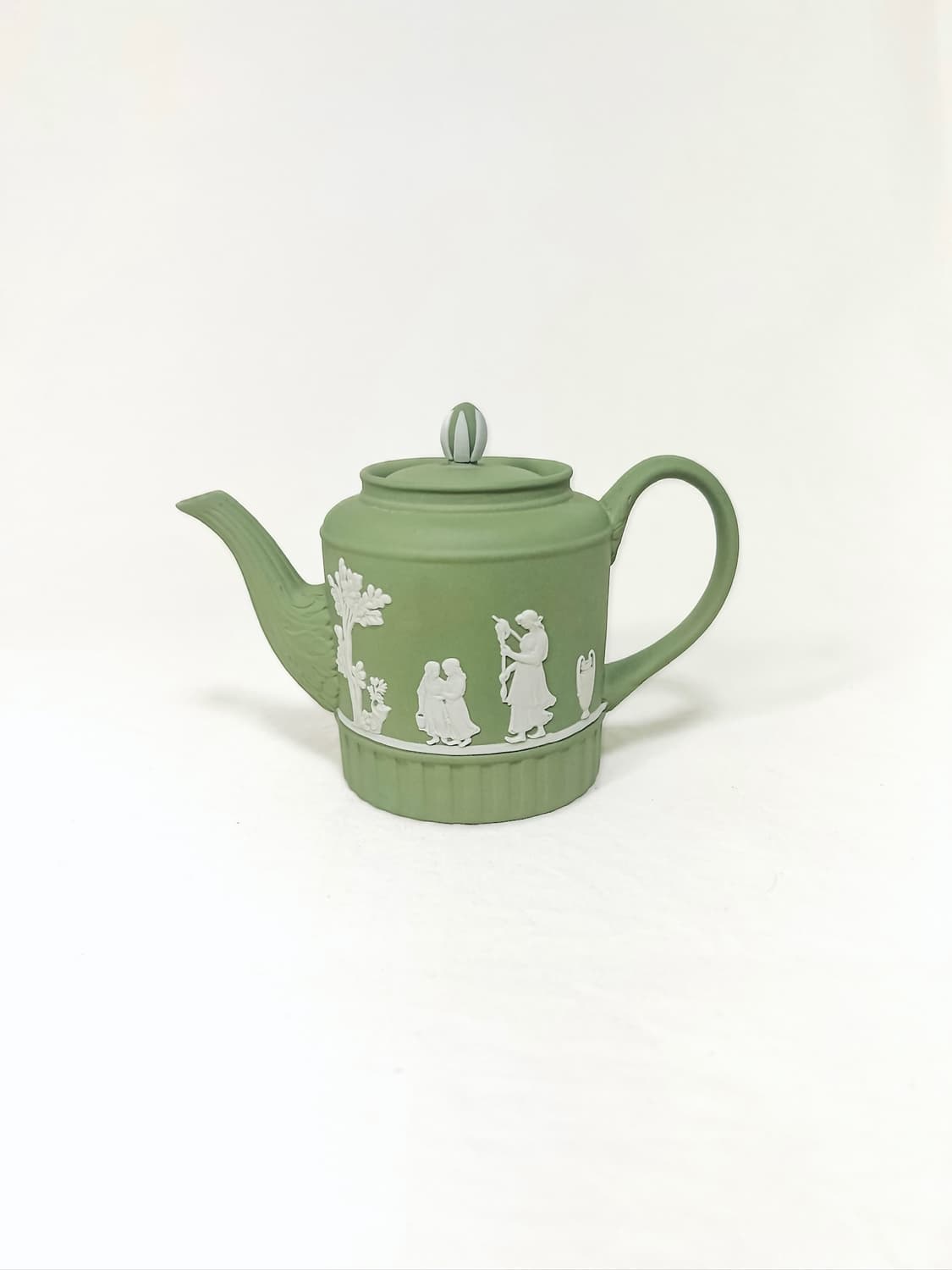 [영국엔틱] (레어)웨지우드 제스퍼웨어 미니어쳐 도자기 티팟_ 세이지그린 상품이미지1