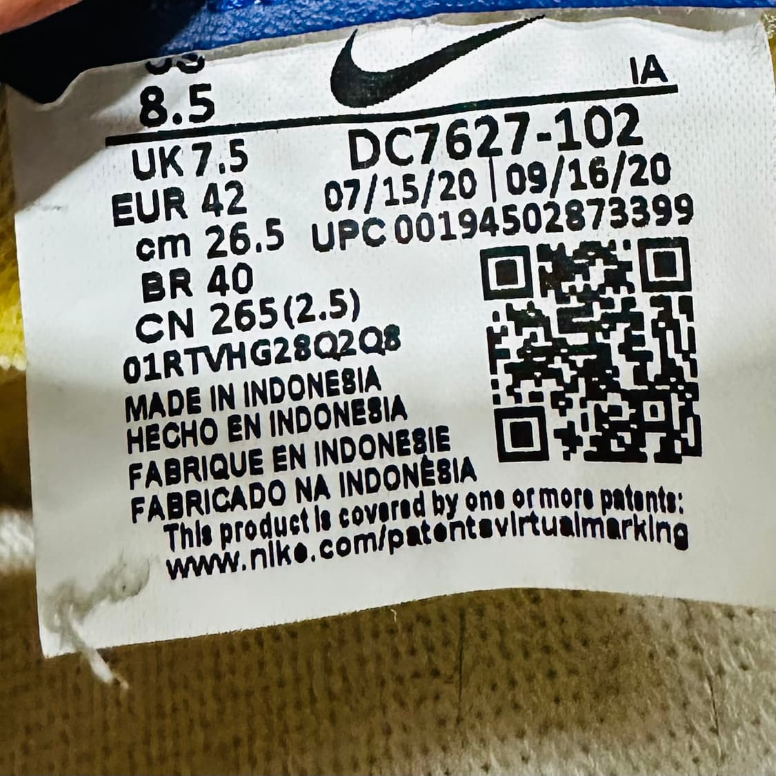 265) 나이키 운동화 남성 남자 신발 킬샷OG 딥 로얄 블루  상품이미지9