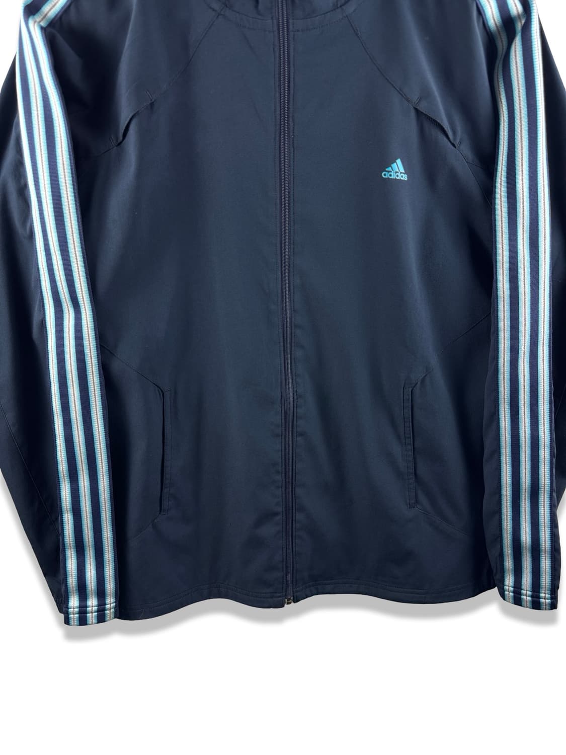 아디다스 네이비 스카이블루 후드 바람막이2899 상품이미지4