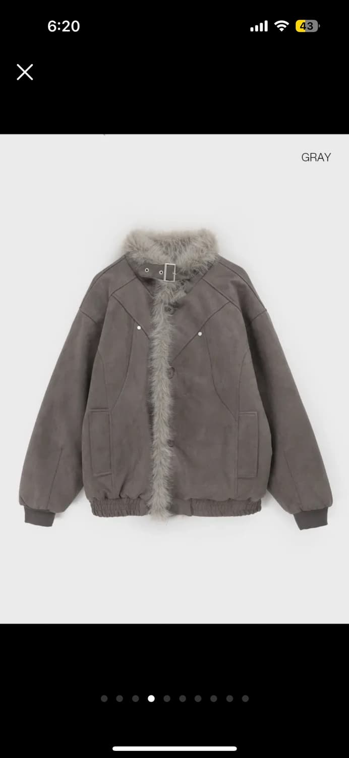 블랙업 캬롯 하이넥 퍼 패딩 무스탕 상품이미지3