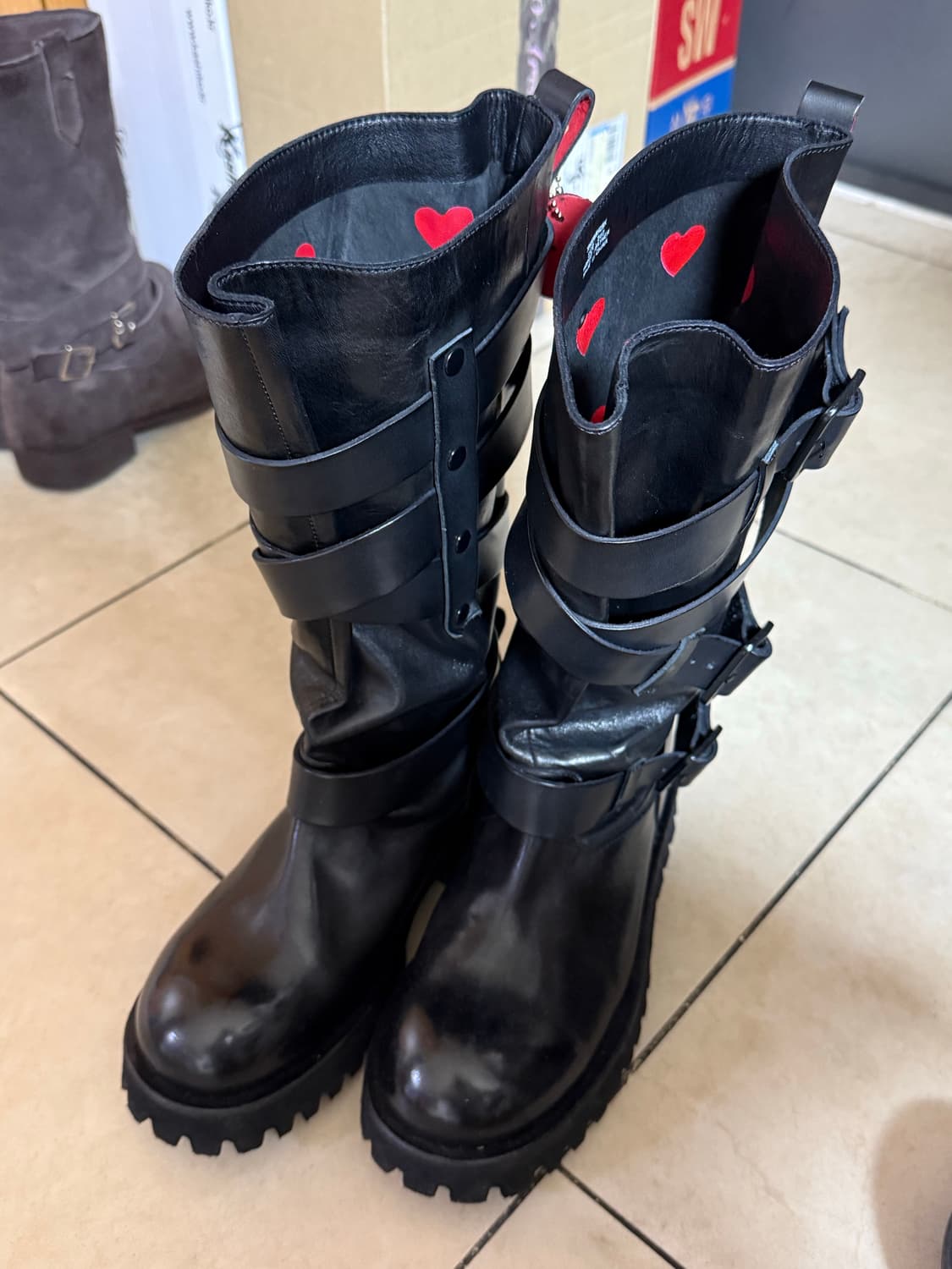 nayawashi x yase 벨티드 홀스하이드 부츠 블랙 240 상품이미지5