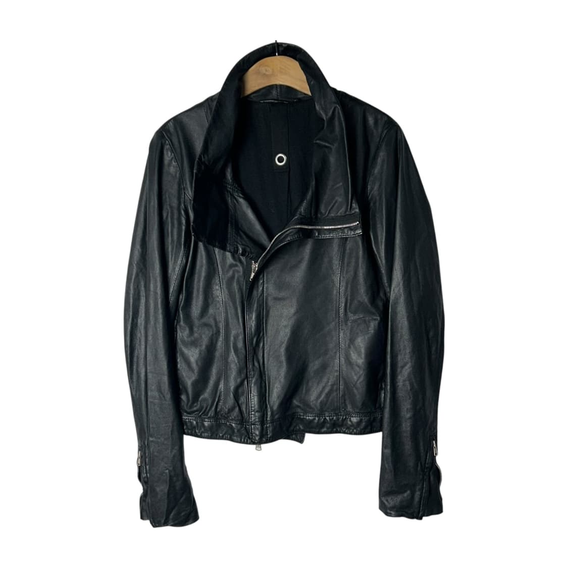 [JPN] 에디션 워시드 레더 비대칭 집업 자켓 상품이미지1