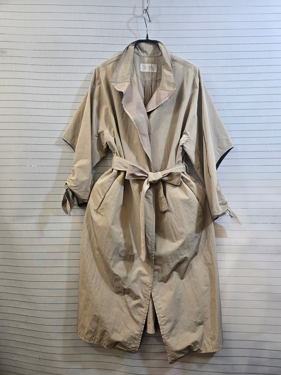 TIME 타임 베이지색  트렌치 코트 상품이미지1