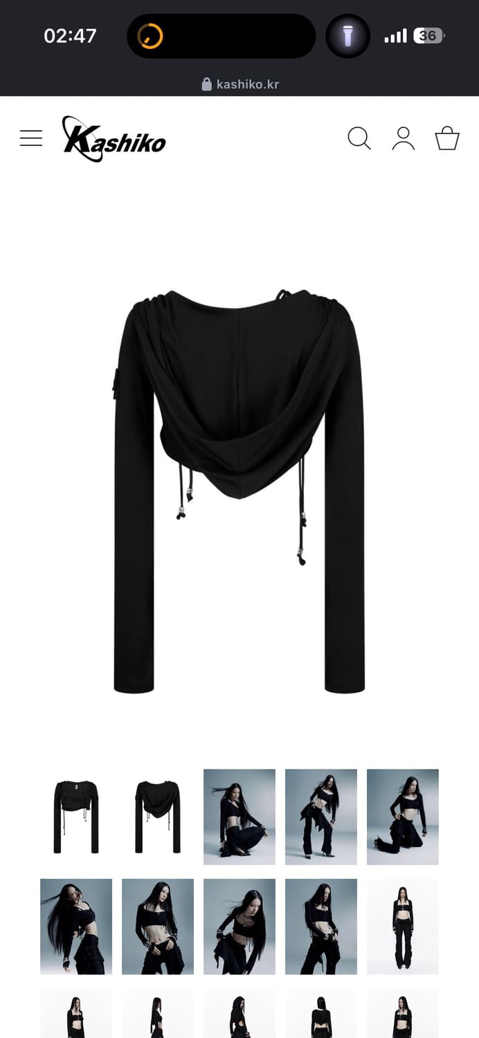 Hooded Bolero Cardigan Black 상품이미지2