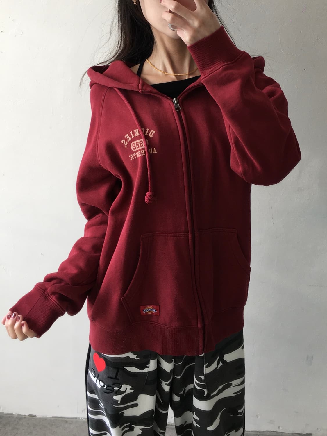 디키즈 가슴로고 후드집업 상품이미지1