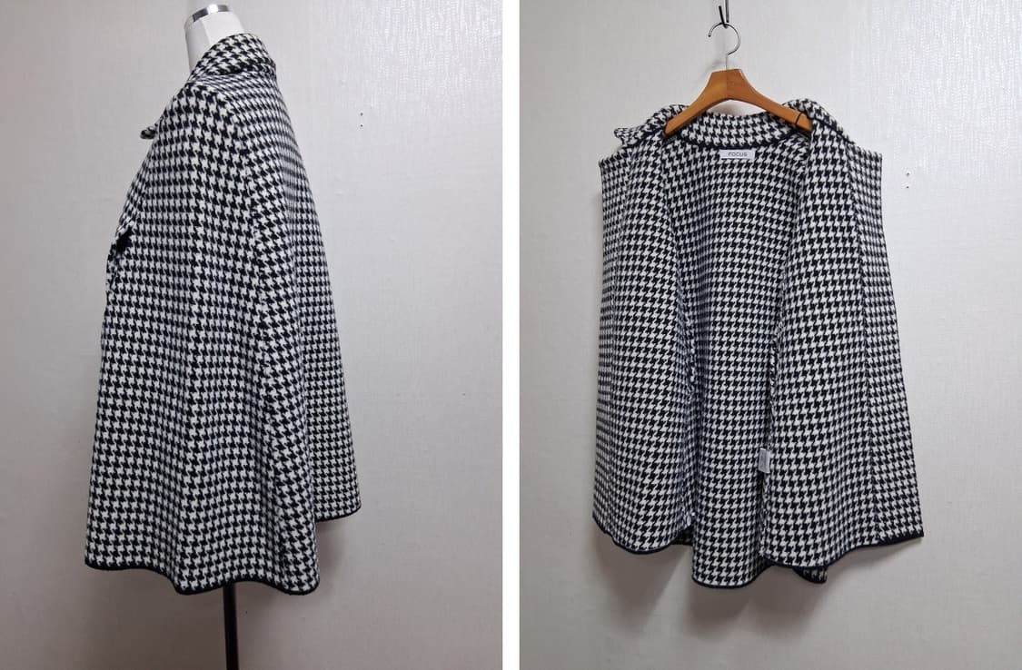 검정화이트 셰퍼트체크 하운드 두터운 레이욘니트 케이프 66까지 
  상품이미지9