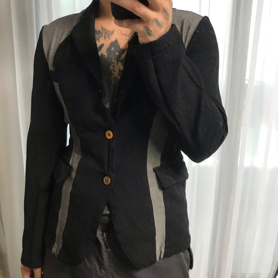 CDGH+ 08ss 폴리 축융 블레이져 자켓 상품이미지5