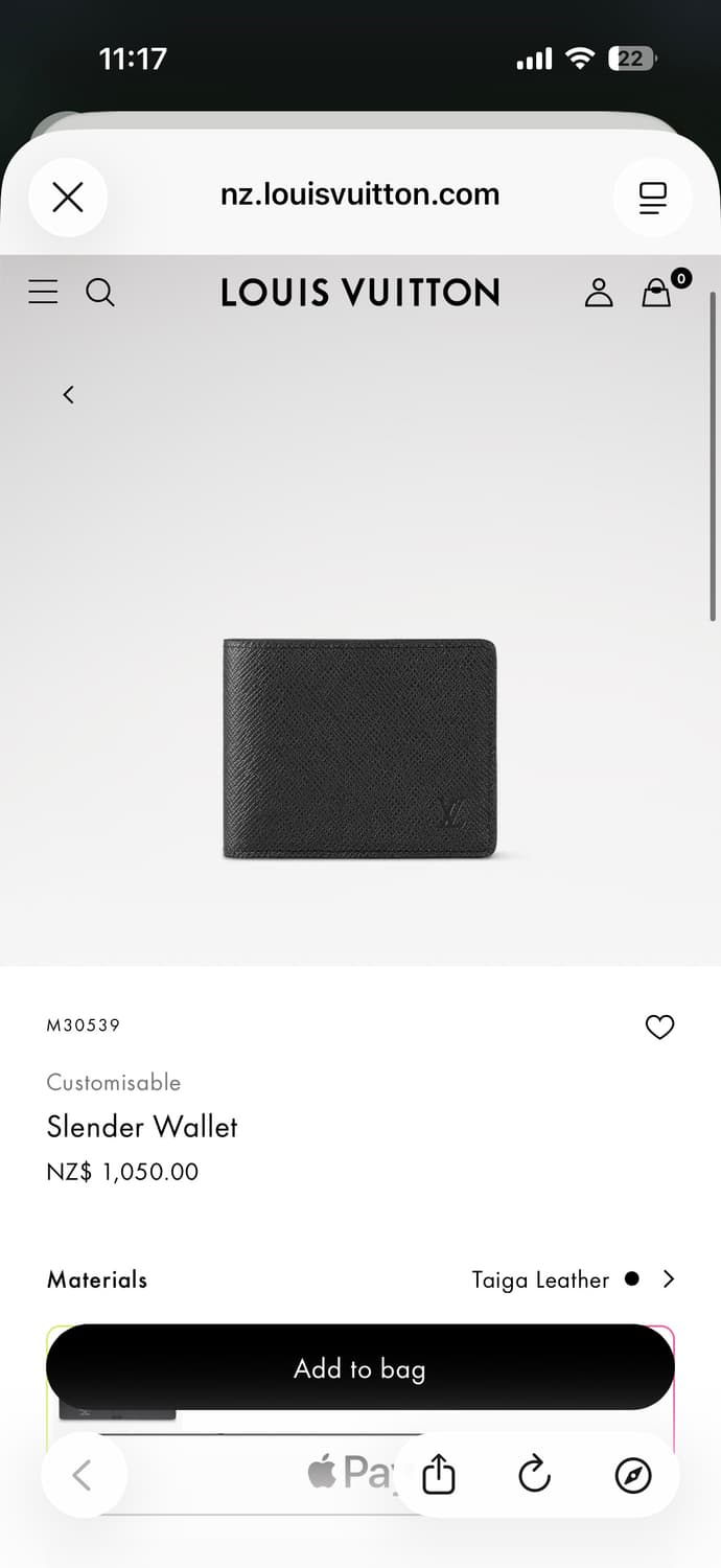 루이비통 타이가 슬렌더 월릿 블랙 반지갑 상품이미지4