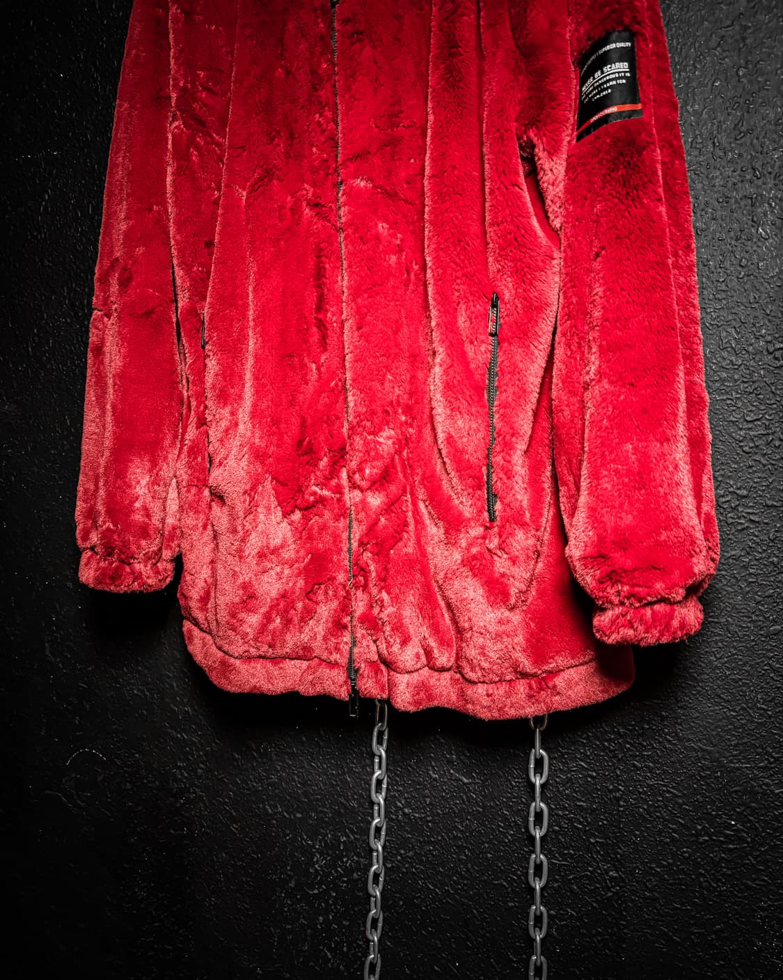 Joy Division Red Fur Hooded Jacket  상품이미지5