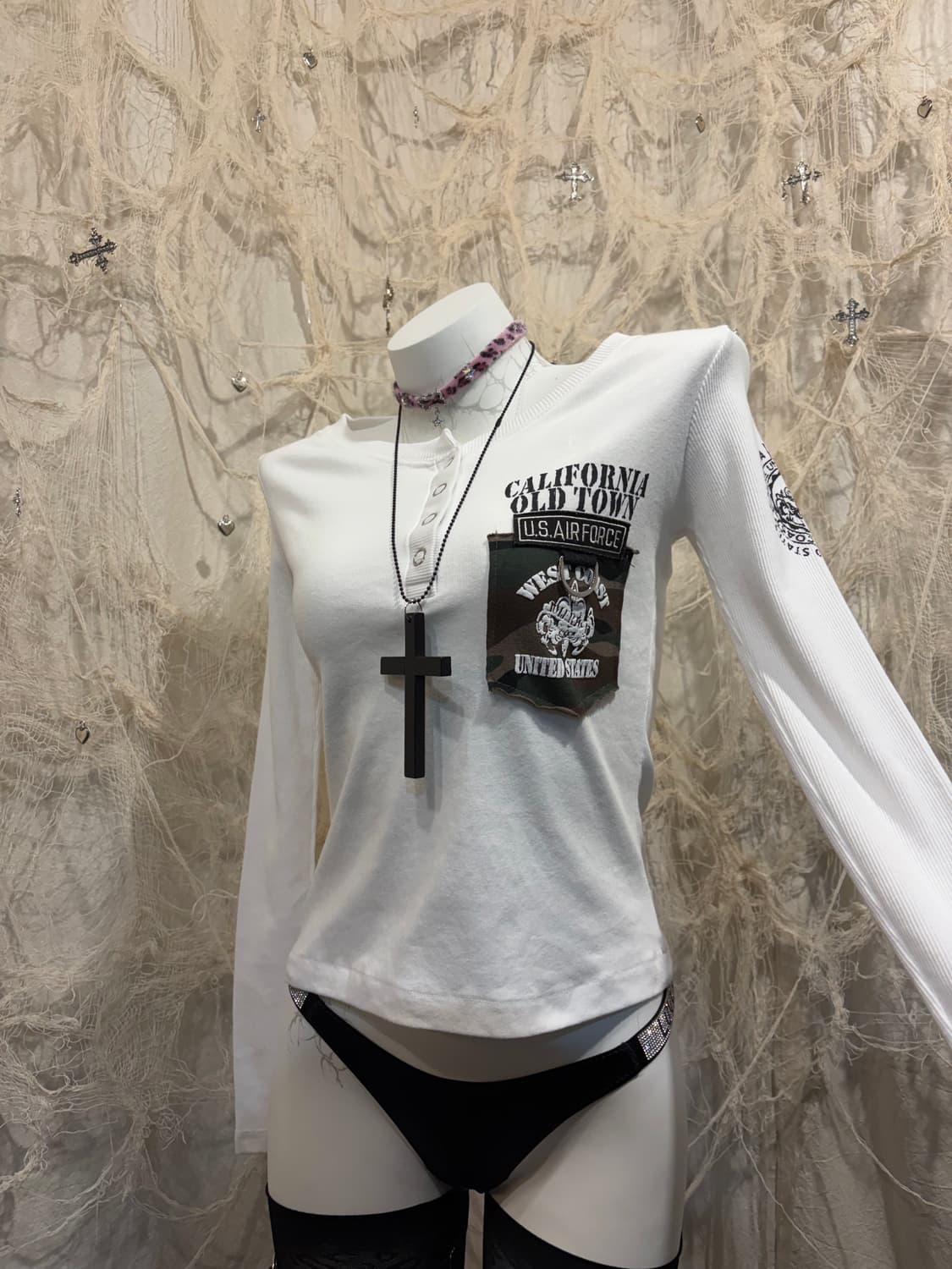 Y2K eyelet camo point long sleeve 상품이미지5