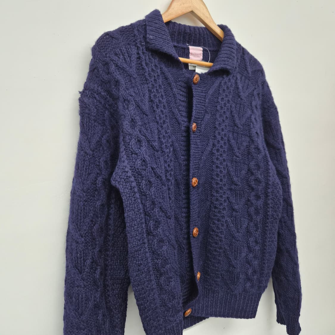 빔즈 네이비 케이블 니트 가디건 여성 L 상품이미지2