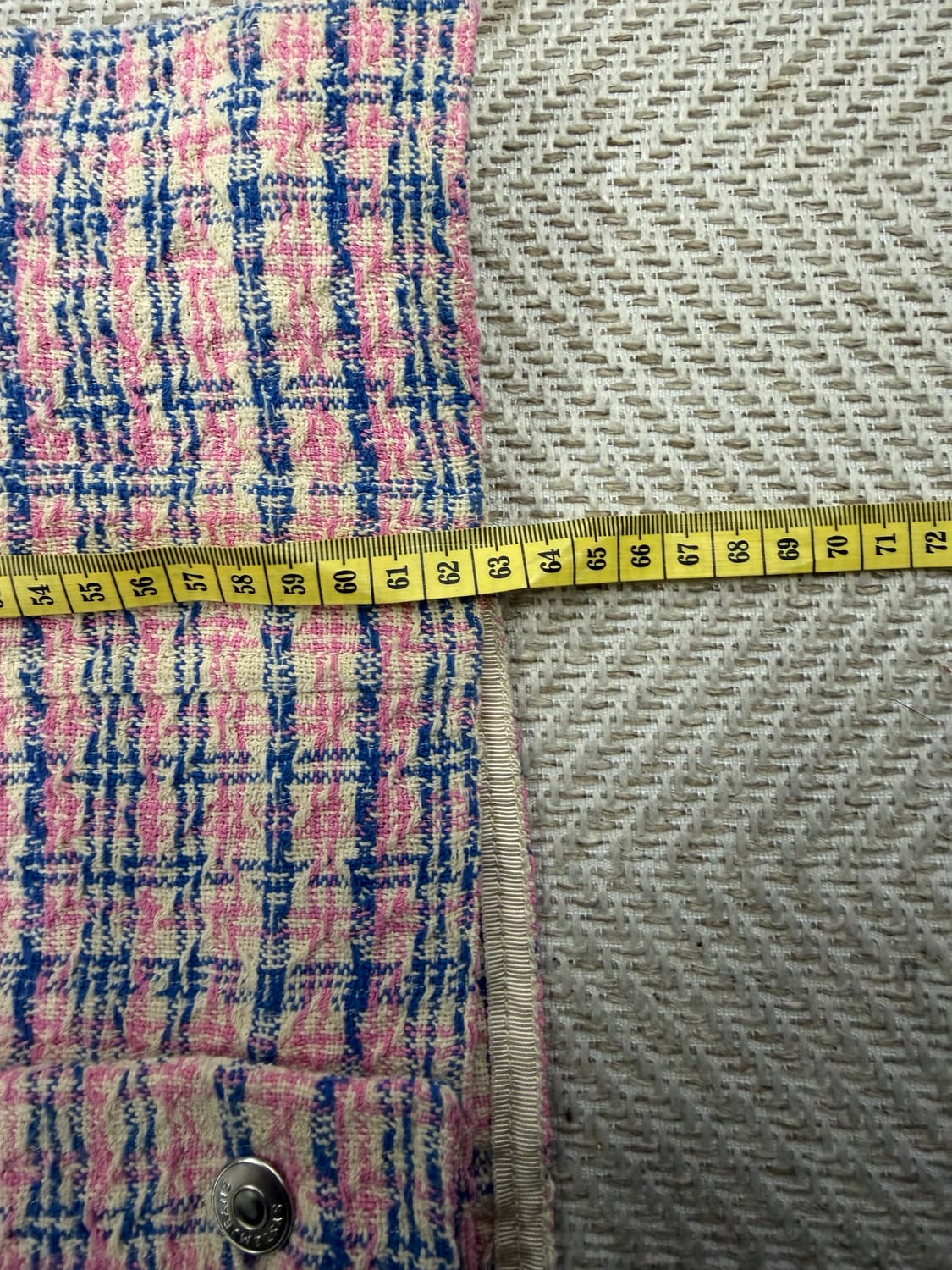 정품) SYSTEM 시스템 한섬 핑크 체크 트위드 자켓 88 상품이미지10