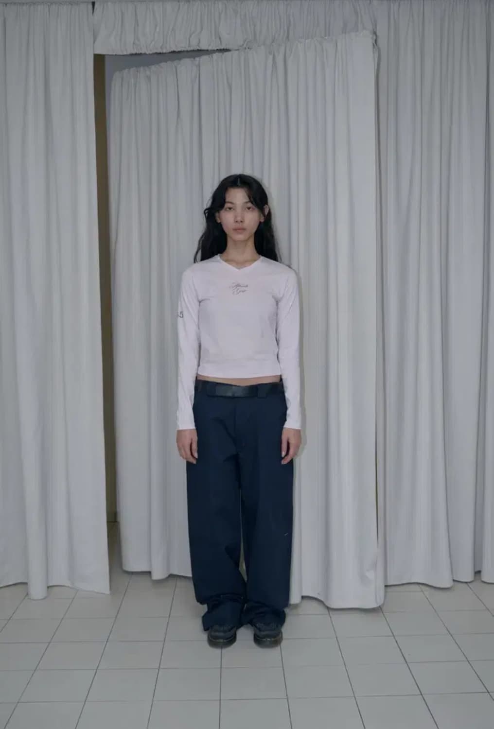 새상품) 어텐즈 girls chino pants 팬츠 네이비 상품이미지2