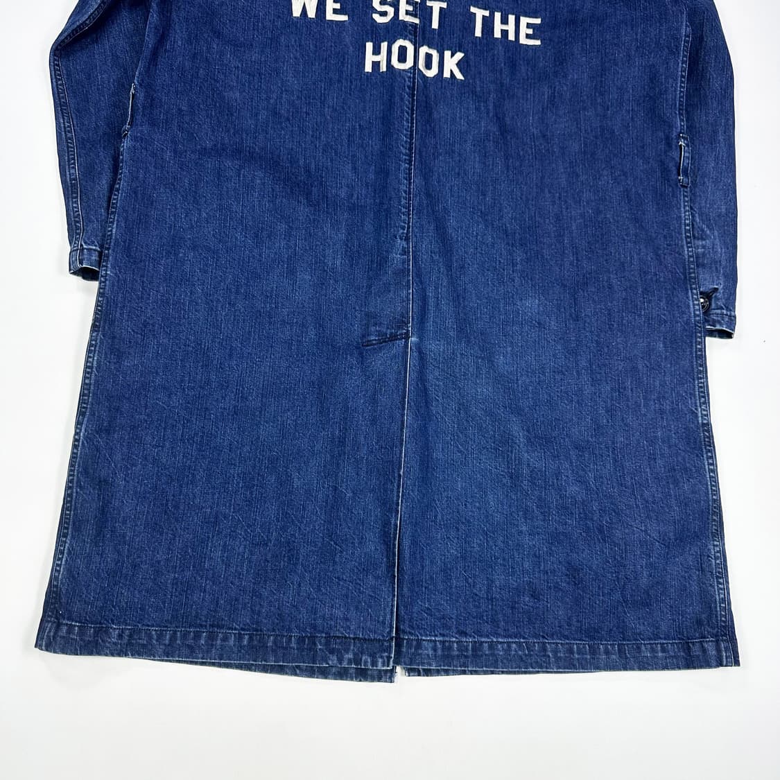 커버낫 자수 백로고 데님 롱 초어자켓 (XL) 상품이미지6