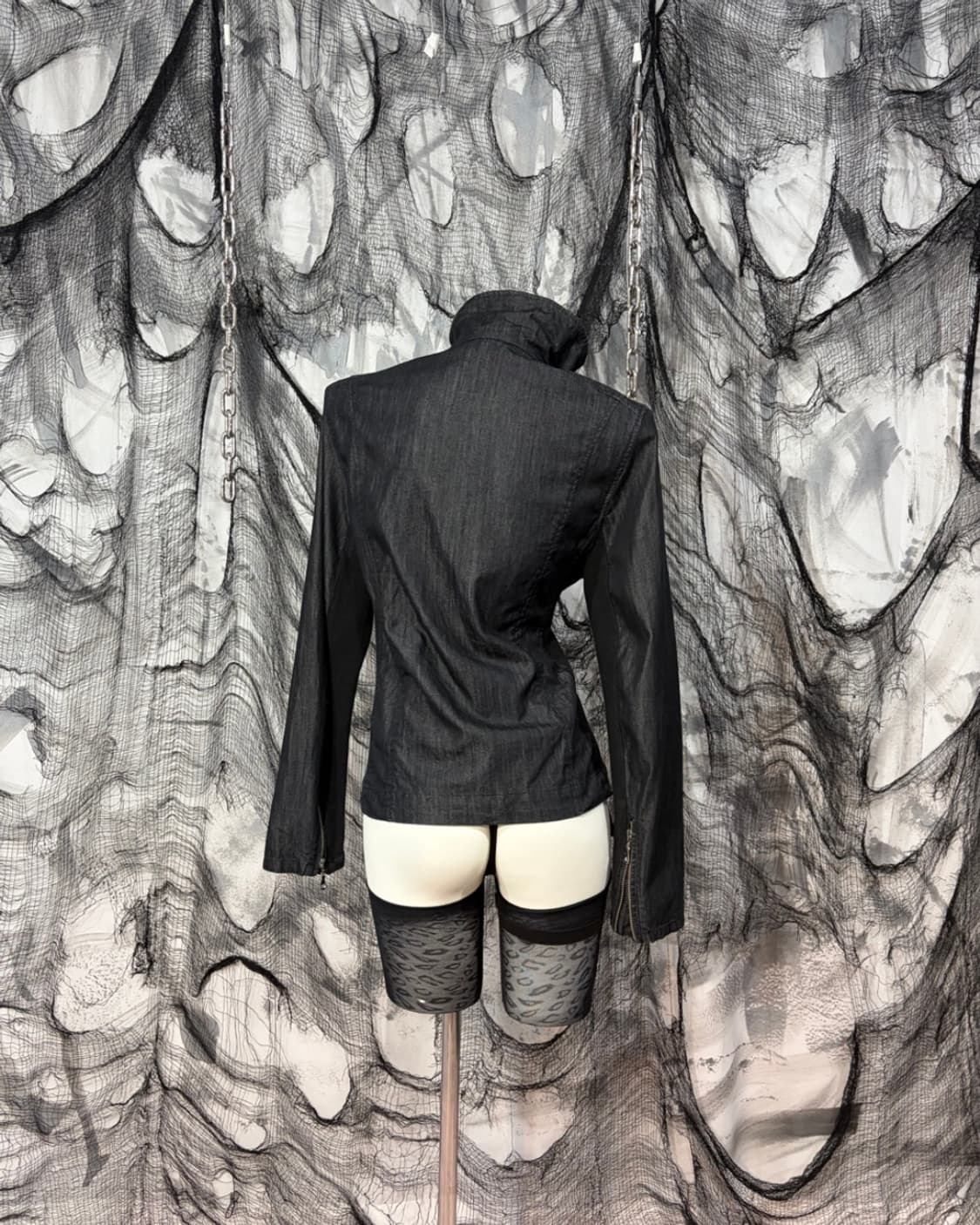 Rockchic high neck zipper detail jacket 상품이미지5