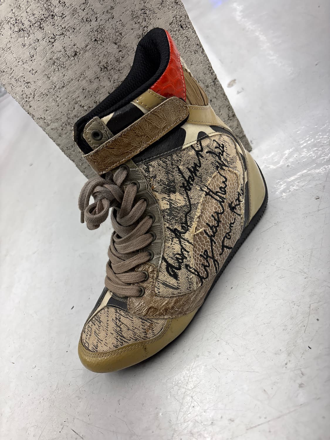 골드배색 레터링 하이탑 상품이미지2