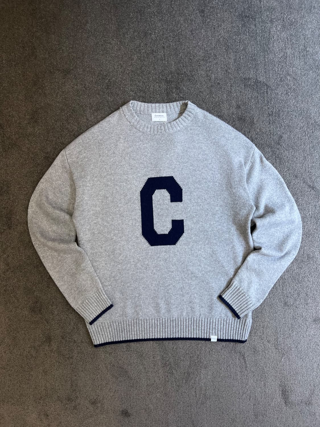 커버낫 C 로고 크루넥 니트 M 상품이미지1