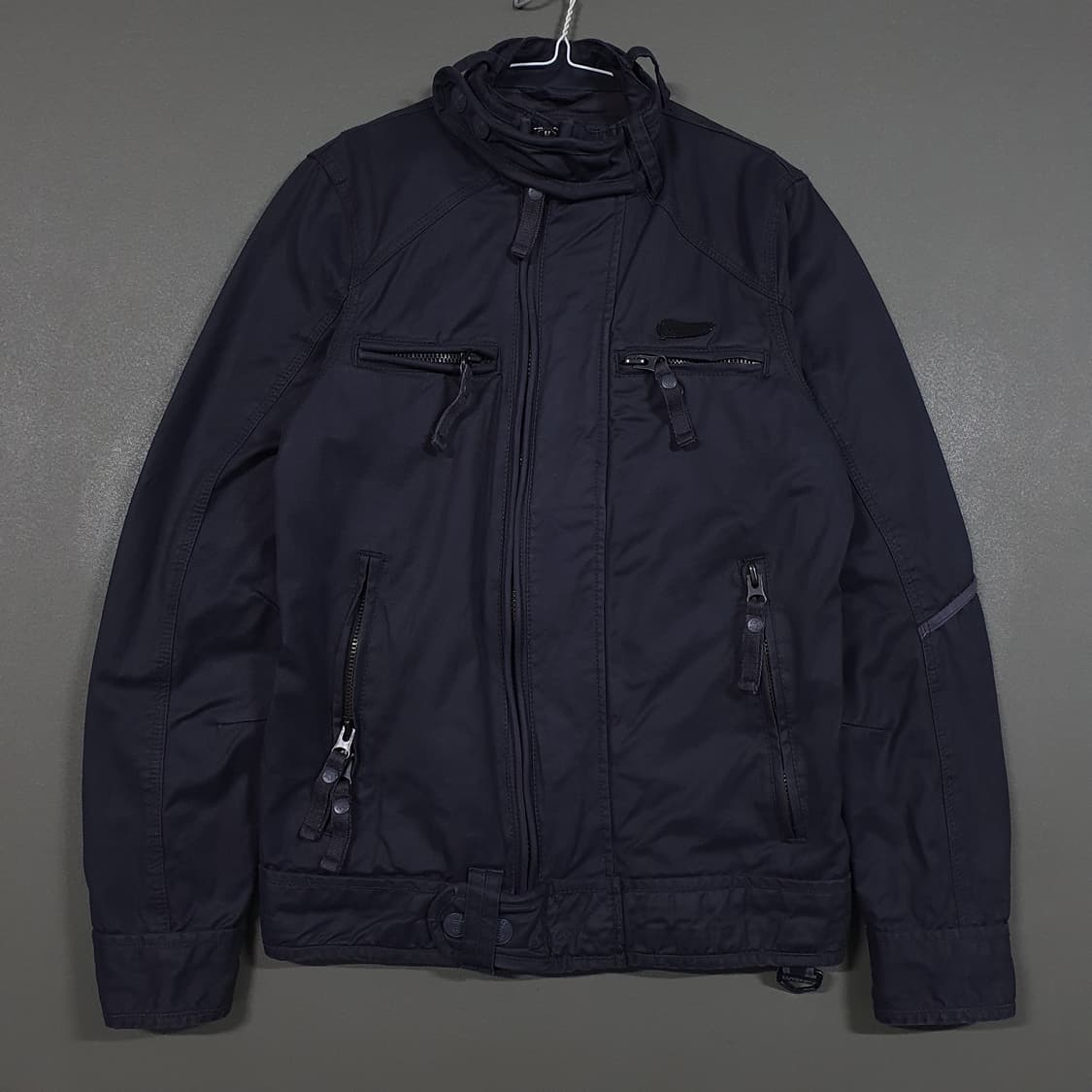 S) 슈퍼드라이 스크램블러 왁스 코튼 바이커 자켓 벨스타프 바버맛 상품이미지1