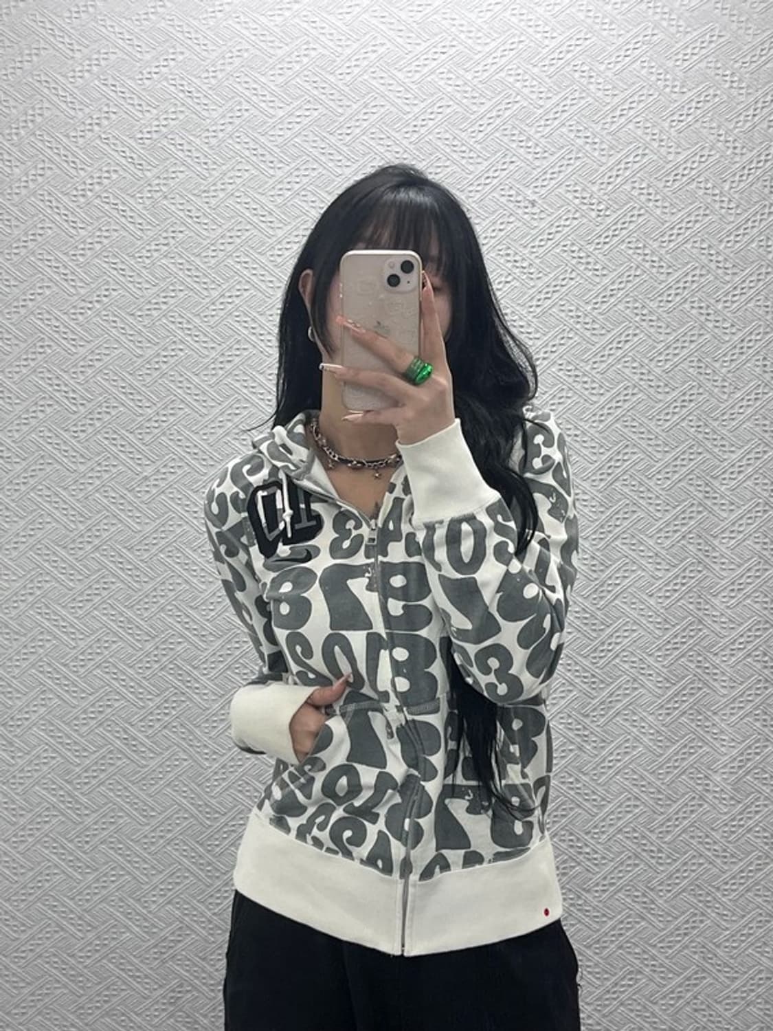 나이키 스트릿 힙합 숫자패턴 후드집업 S C08212 상품이미지1