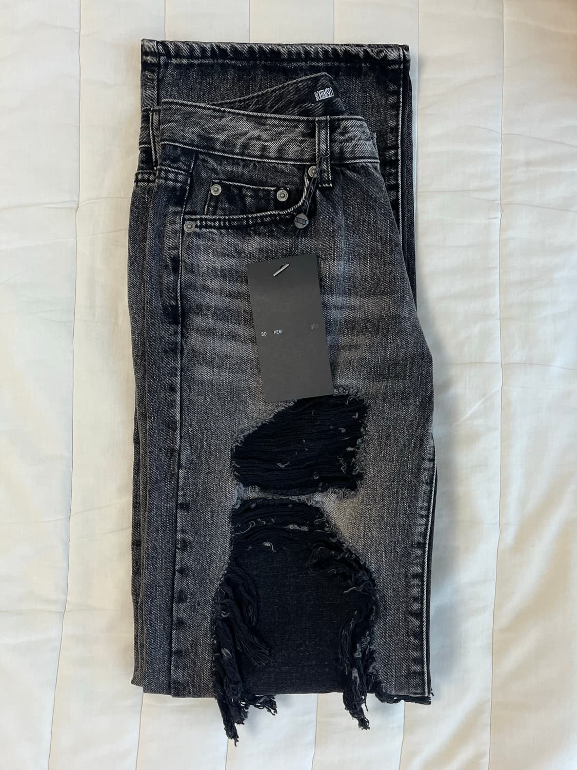 보헤미안서울 DISTRESSED DEEP GRAY JEANS 상품이미지4