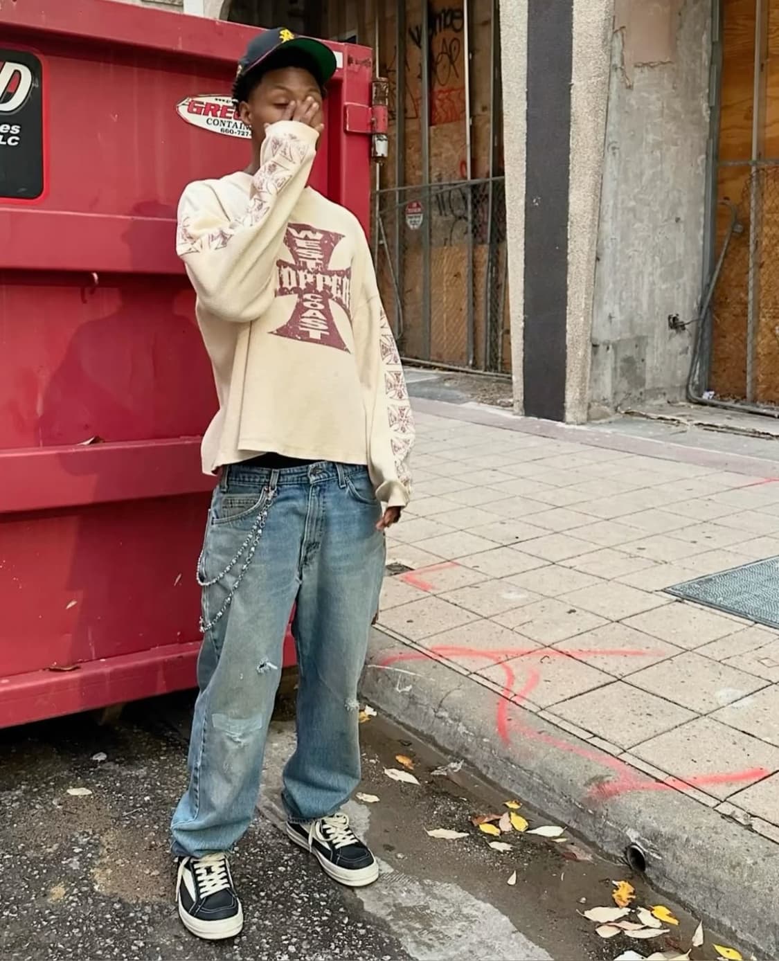 90s OG 웨스트코스트챠퍼스 써멀니트 XL 상품이미지2
