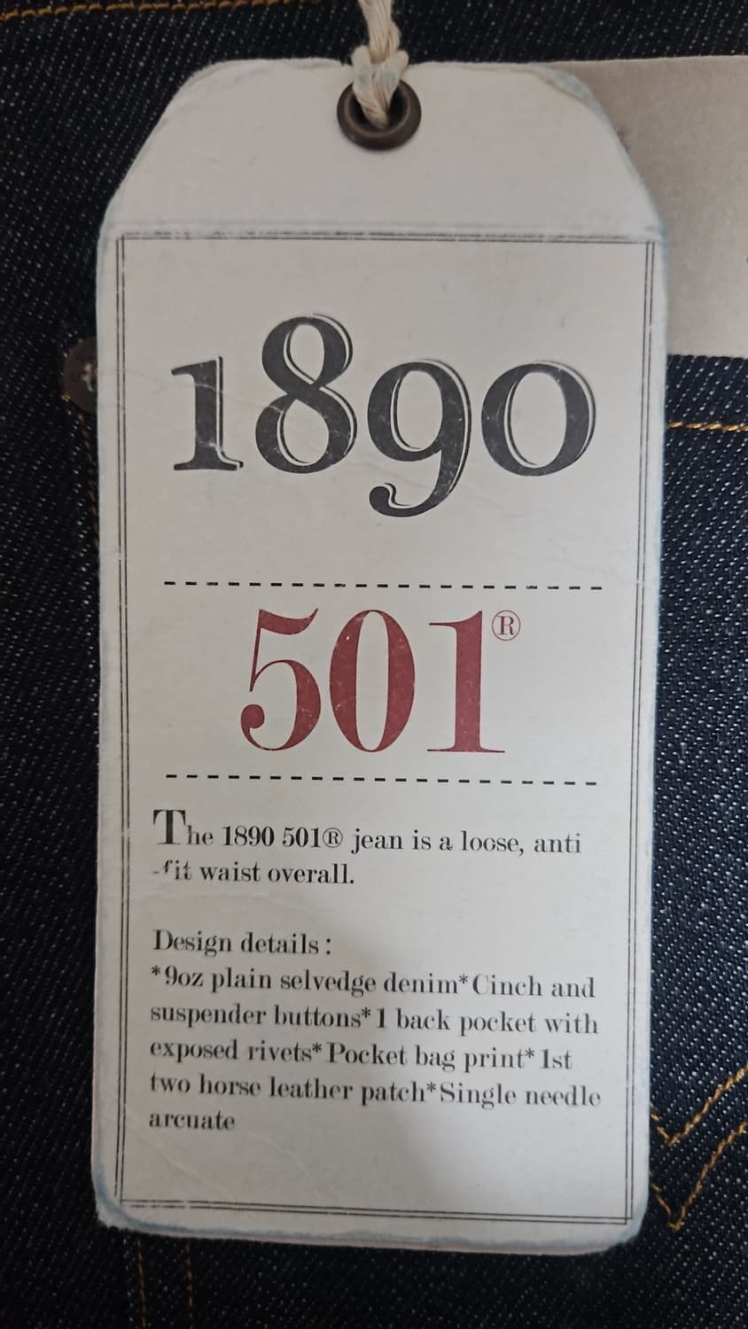 리바이스 LVC 1890 501 리지드 USA 콘밀 30X32 상품이미지3