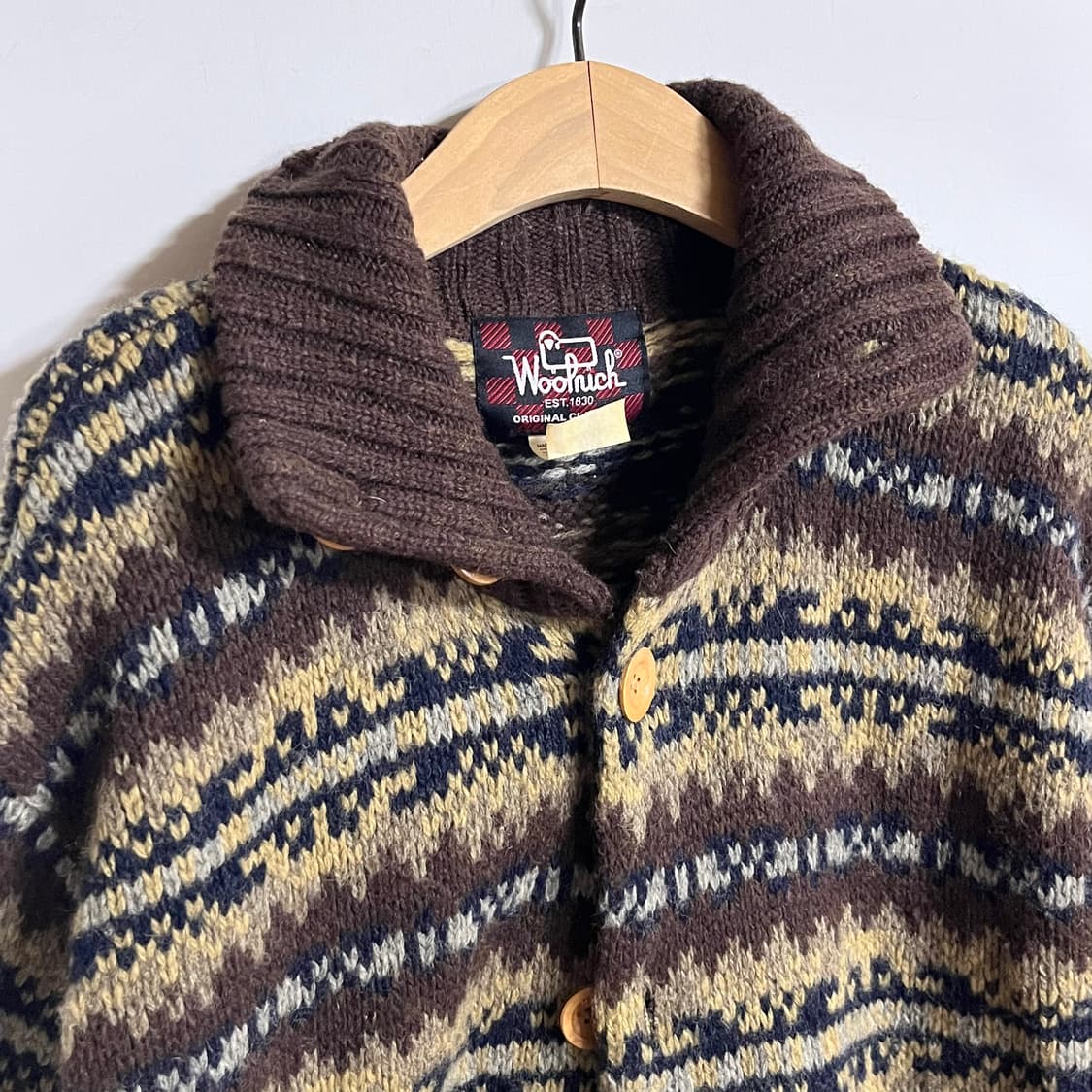 [Woolrich] 울리치 페어아일 숄카라 니트가디건 상품이미지4