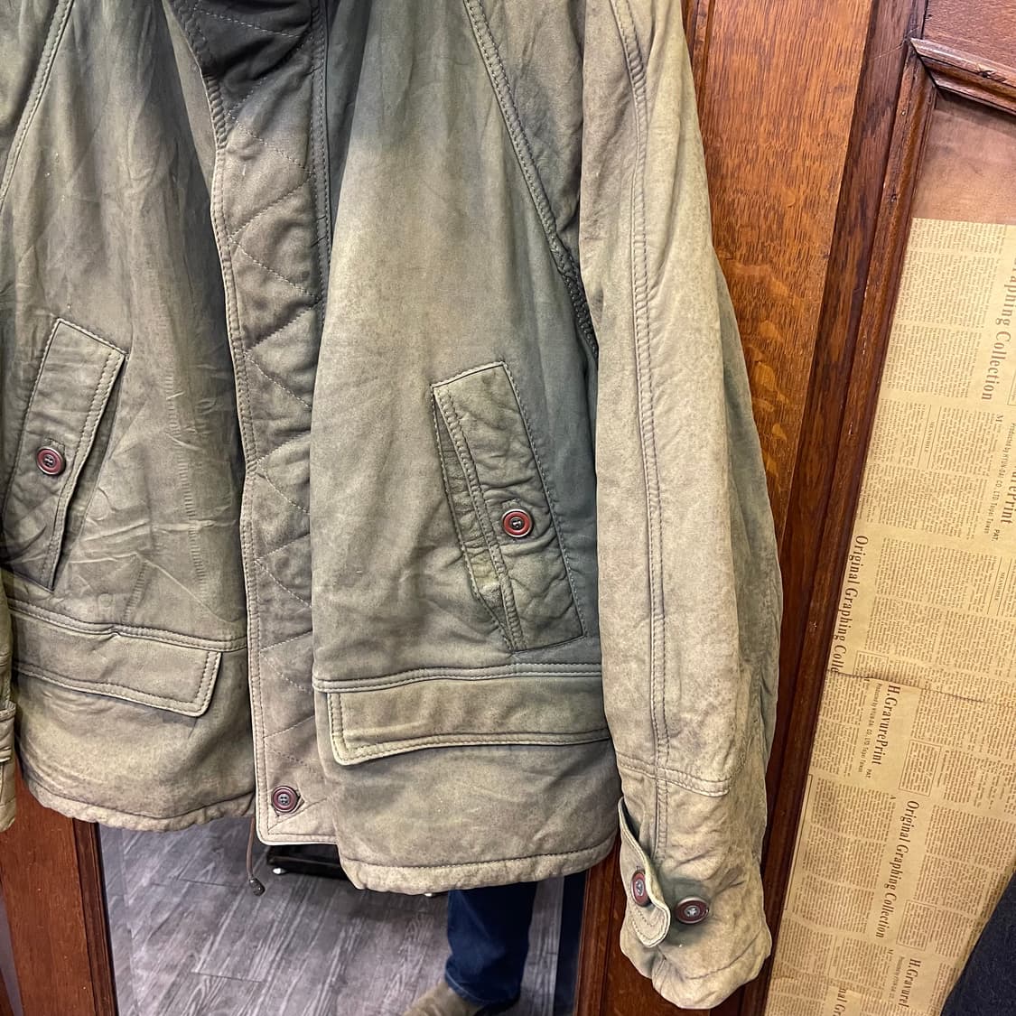 90's vintage leather jacket 상품이미지5