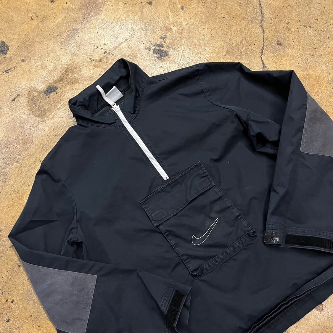 [정품/L] 나이키 아노락 블랙 포켓 반집업 바람막이 b10 상품이미지1
