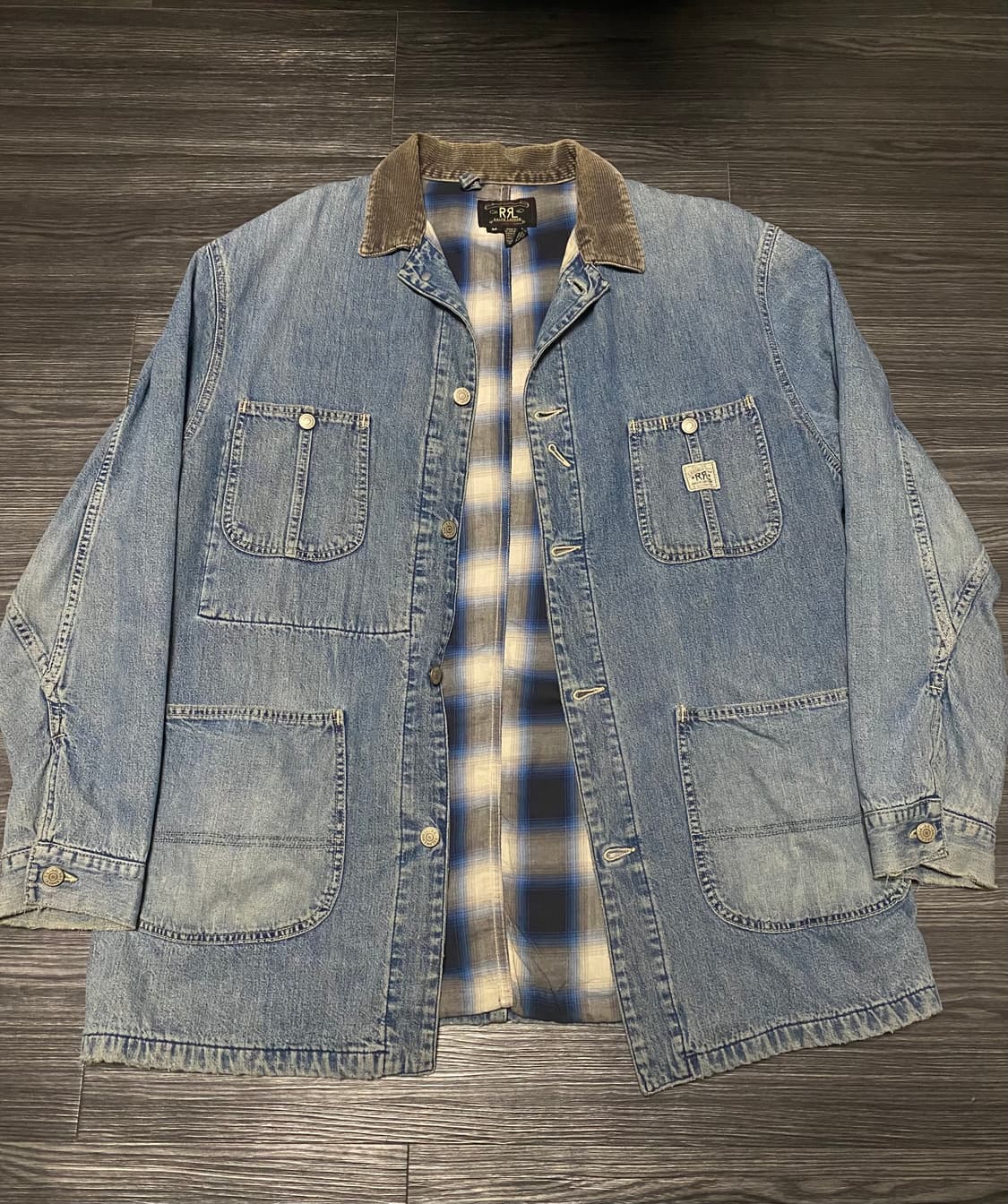 90s RRL@USA 더블알엘 랄프로렌 커버올 초어자켓 M 상품이미지1