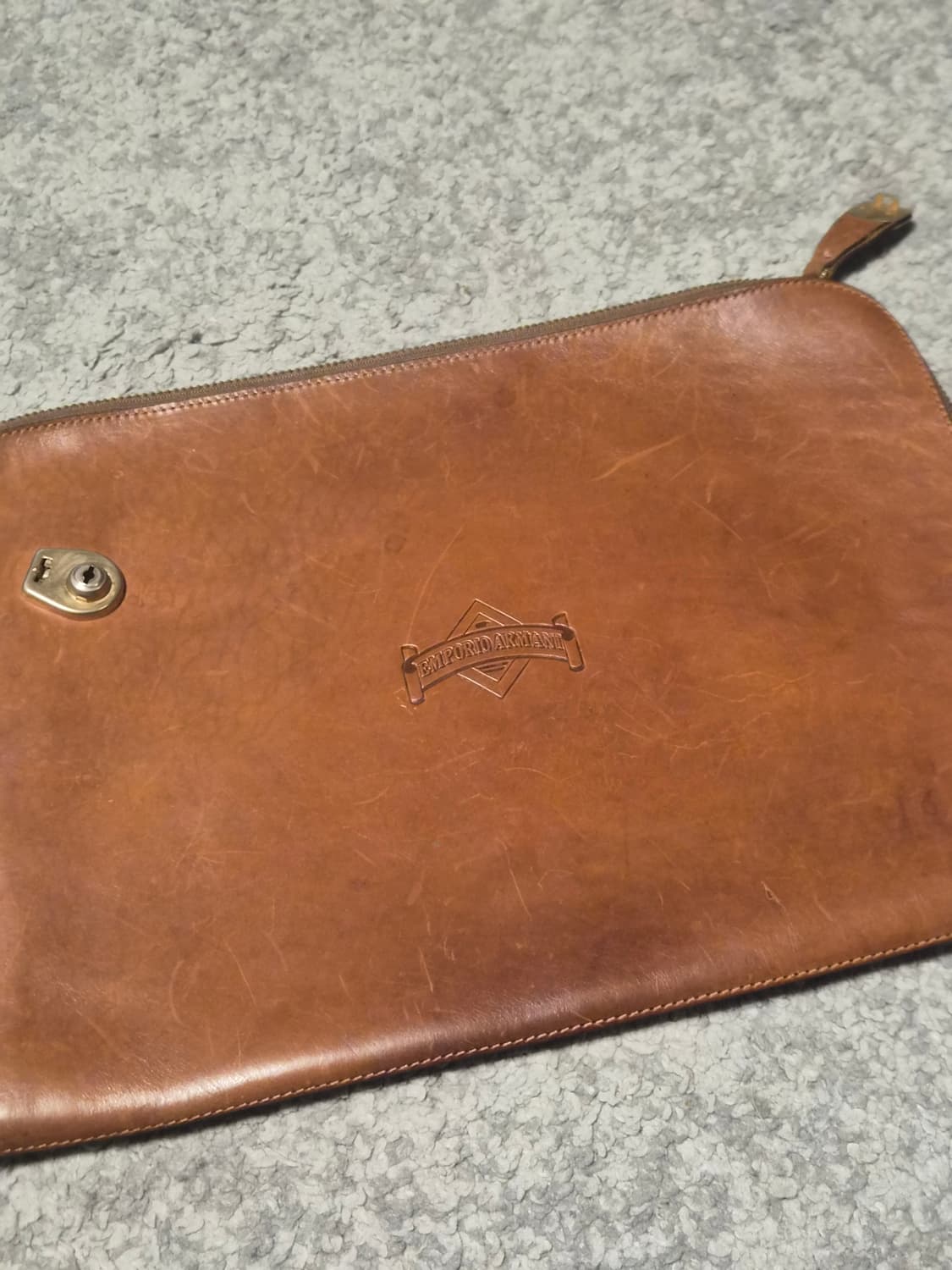 Emporio Armani 빈티지 천연 통가죽 서류 가방 케이스 상품이미지8