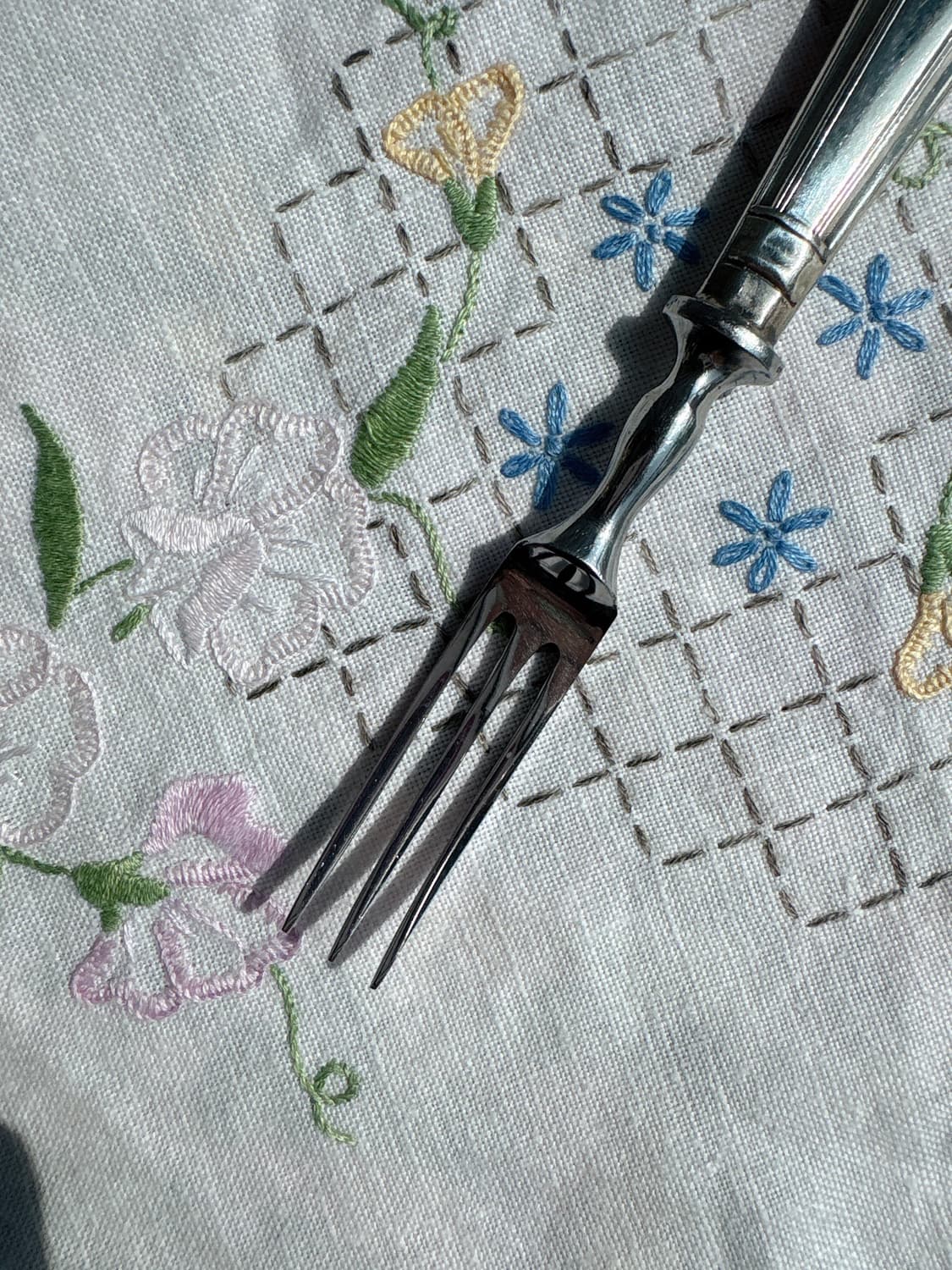 영국 앤틱 kings pattern 실버플레이트 과일 포크세트 상품이미지4