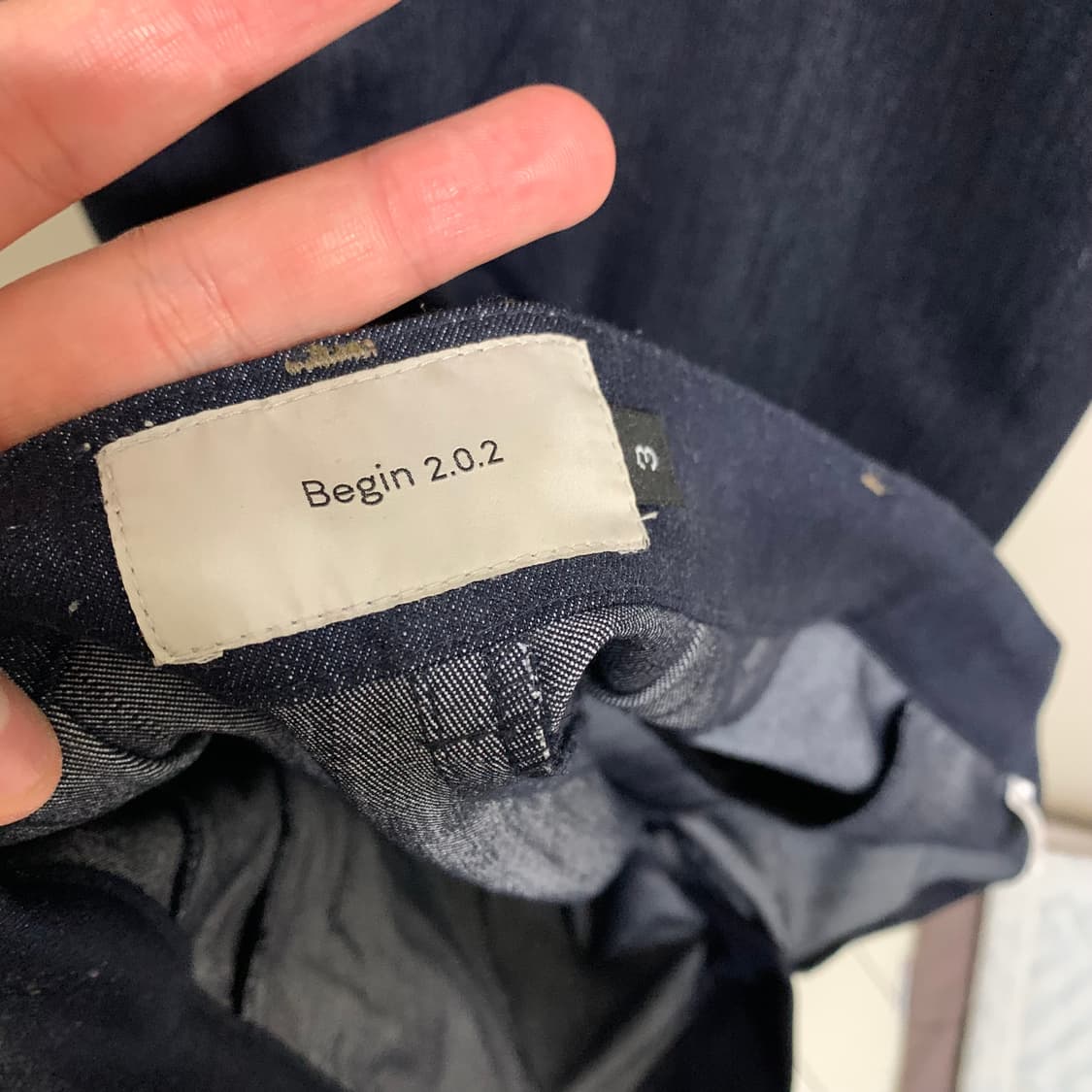 [3사이즈] 비긴202 원턱 와이드 라이크 데님 팬츠 인디고 상품이미지5