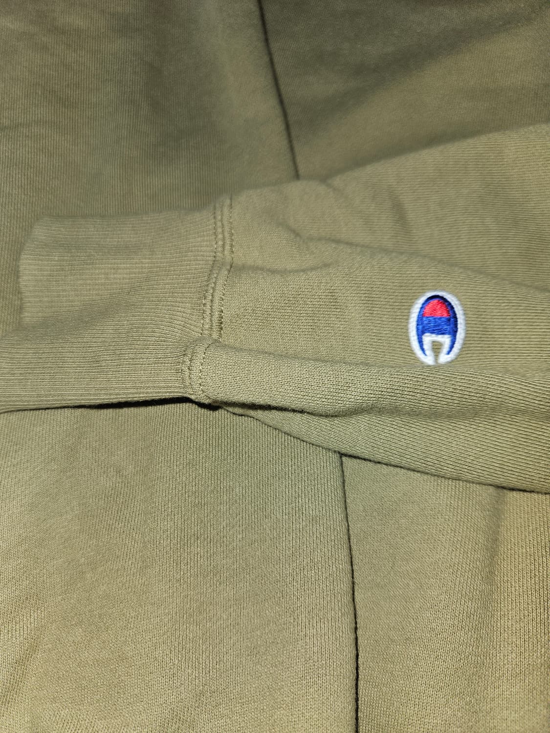 챔피온 베이직C로고 후드티셔츠 카키 L사이즈  상품이미지3