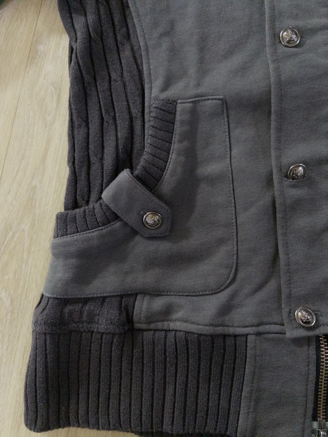 니트배색 나그랑 후드집업 상품이미지9