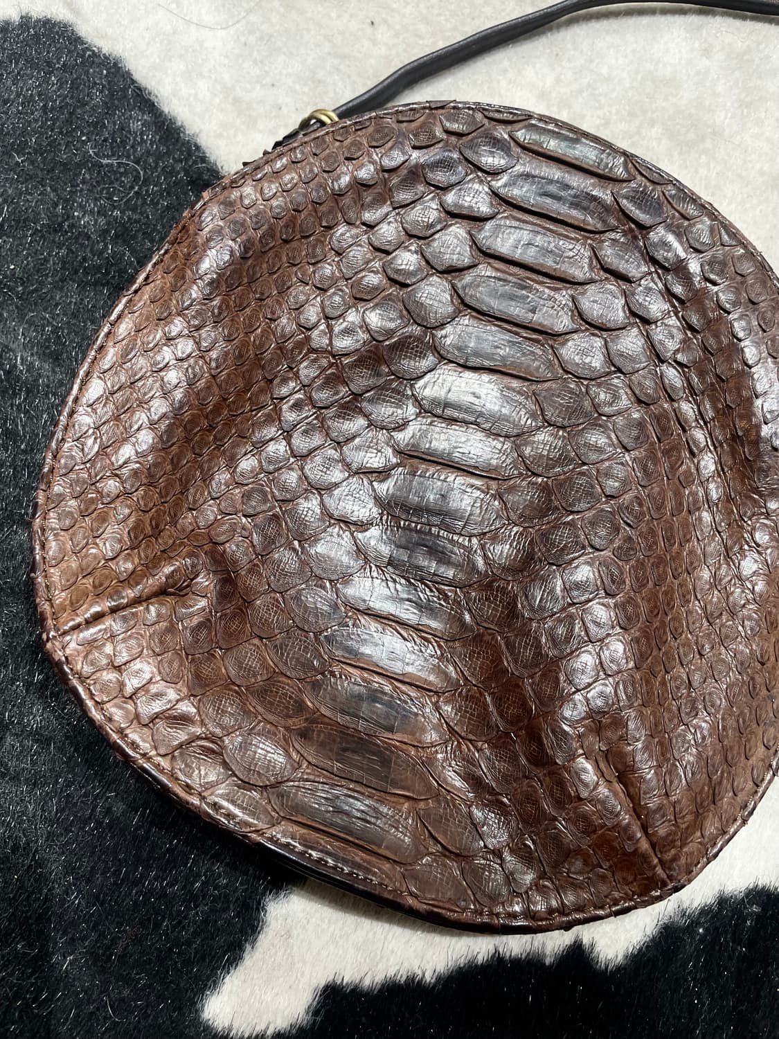 Made in Japan 빈티지 스네이크 레더 크로스백 상품이미지2