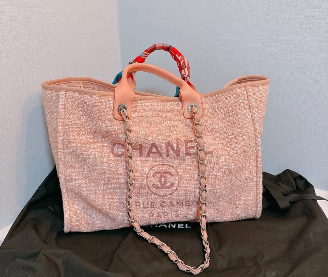 새상품급) 샤넬 도빌백 핑크 라지 상품이미지1