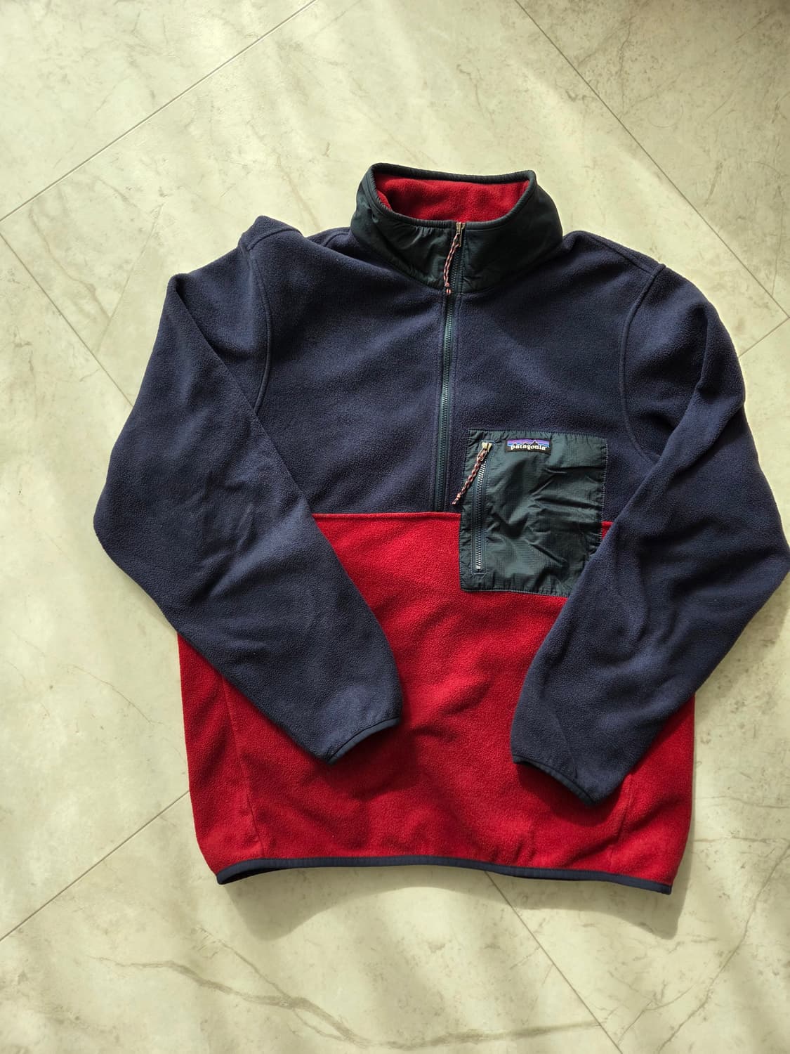 M 파타고니아 마이크로디니 22s 하프 집 플리스 왁스레드 상품이미지1