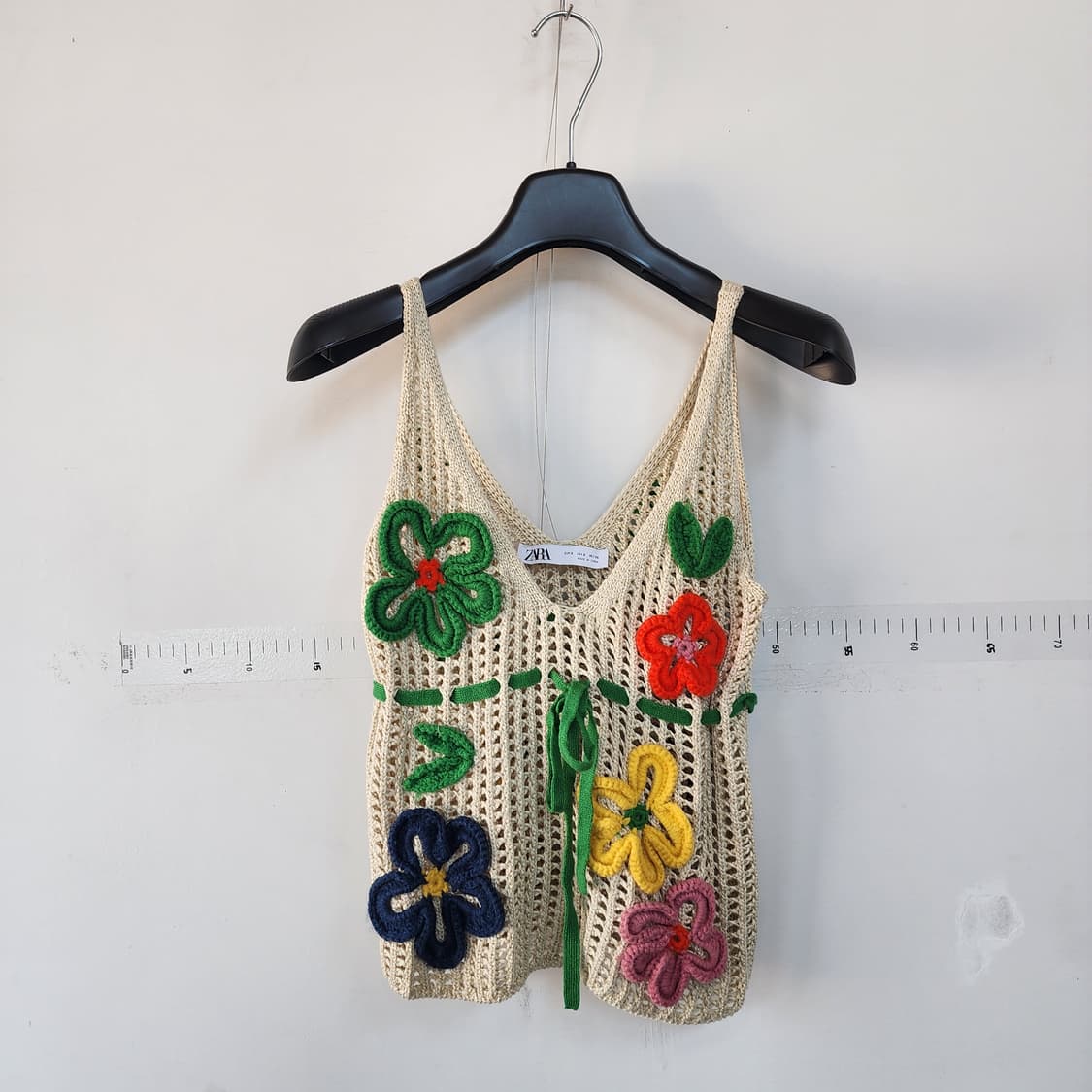 자라 플라워 크로셰 뜨개 니트 탑 상품이미지1