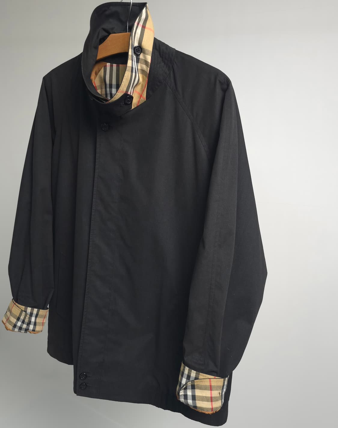 버버리 런던 정품 블랙 블루종 자켓 바람막이 해링턴 점퍼 105 110 상품이미지6
