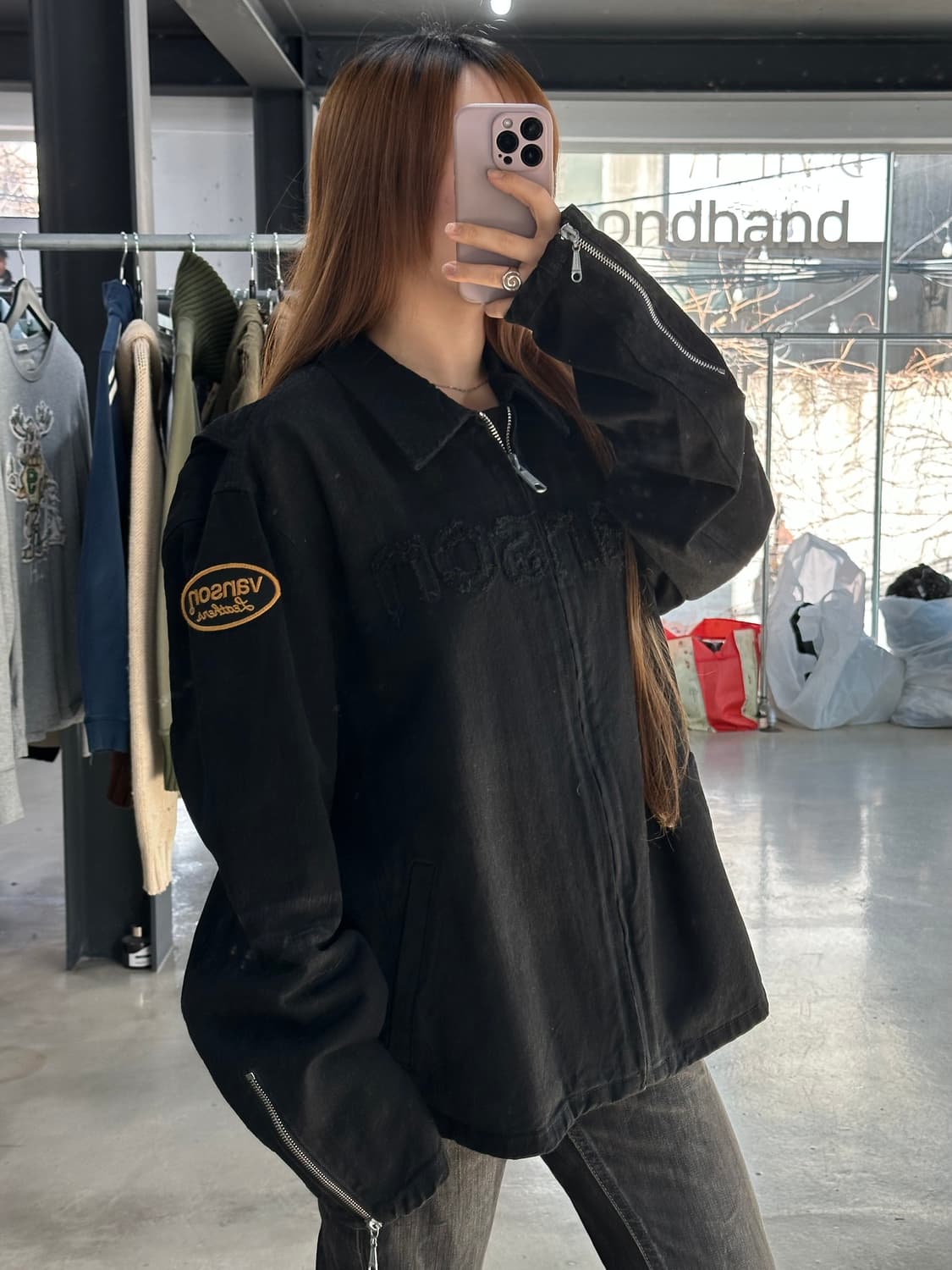 벤슨 입체로고 플라잉스타 데님자켓 상품이미지1